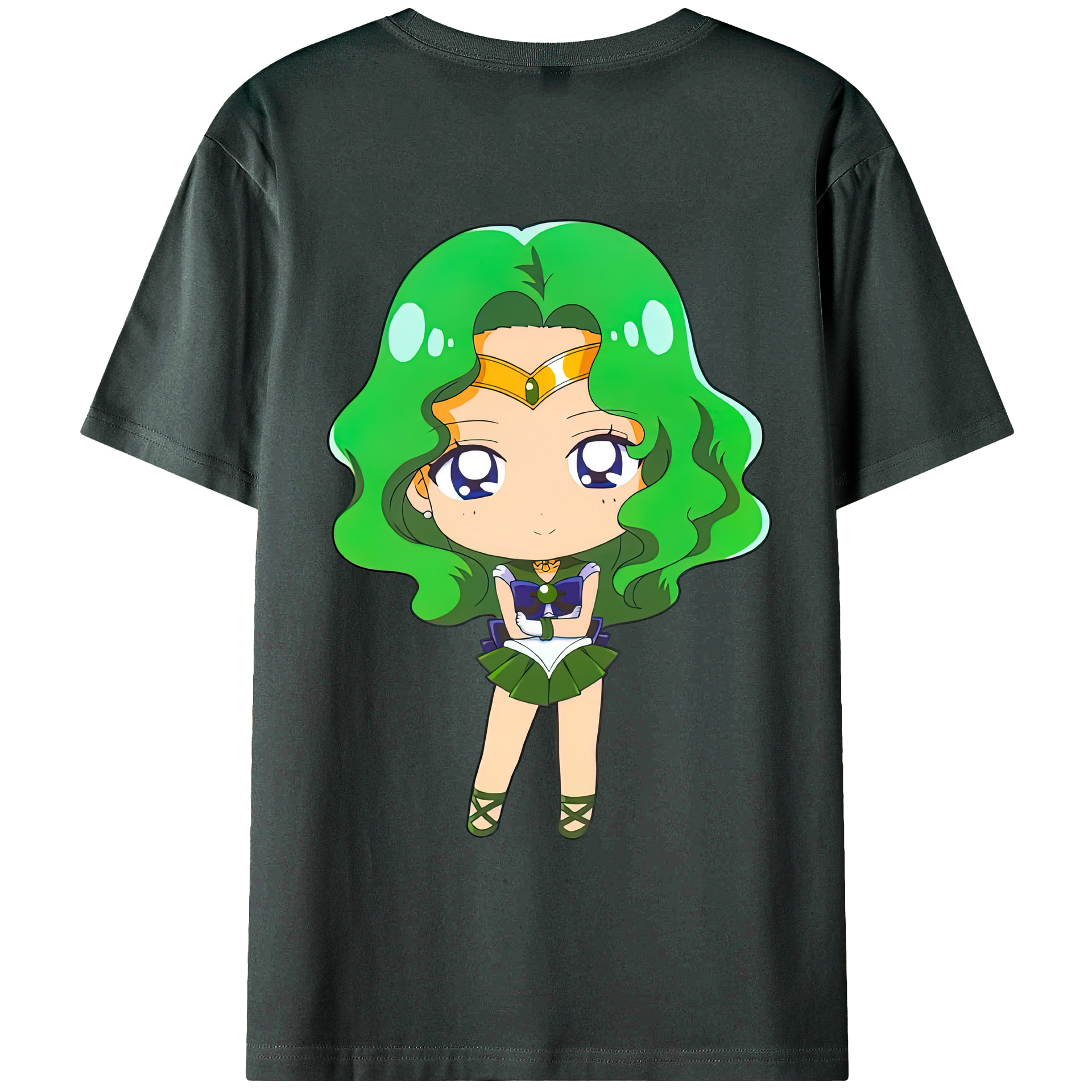 （画像用） 美少女戦士セーラームーン 海王 みちる（かいおう みちる） Sailor Moon Kaiou Michiru 綿100％ メンズ半袖Tシャツ（バックプリント） 通気性